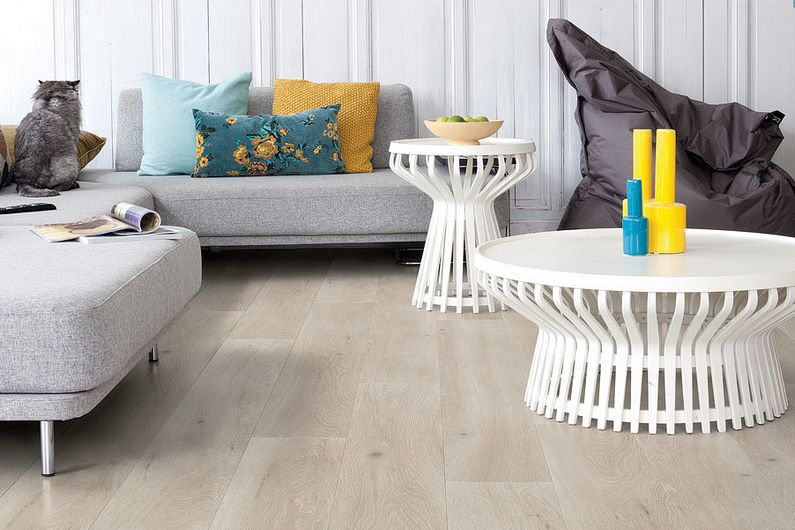 Sol parquet stratifié - Salon