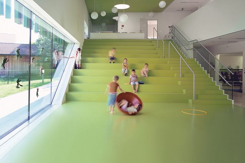 Sol souple caoutchouc - Ecole