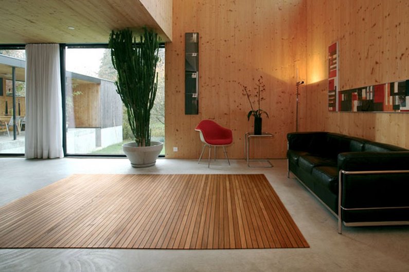 Sol textile - Tapis de milieu - Bois